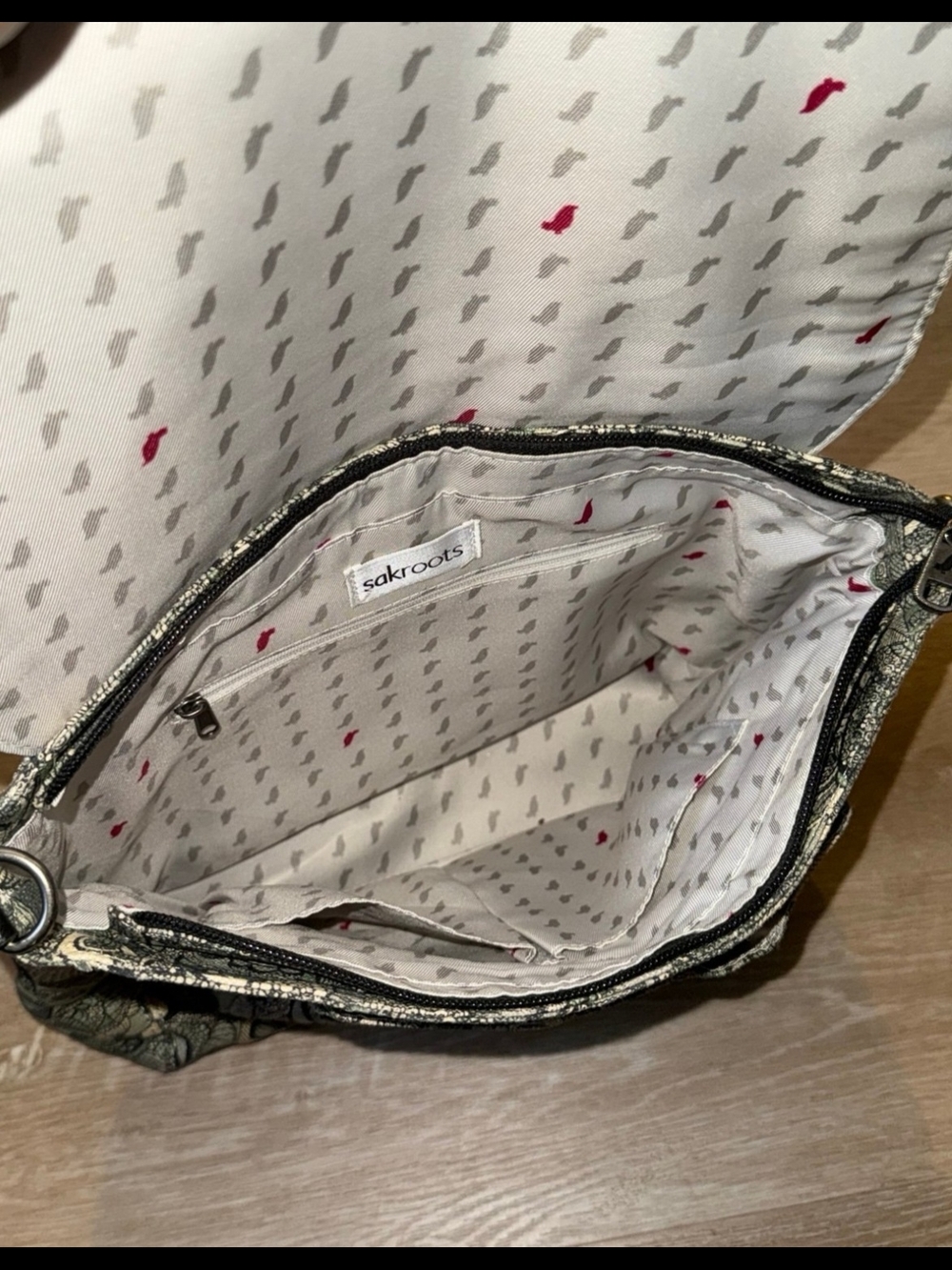 Sakroots Green Floral Canvas Crossbody Backpack - Picture 6 of 7